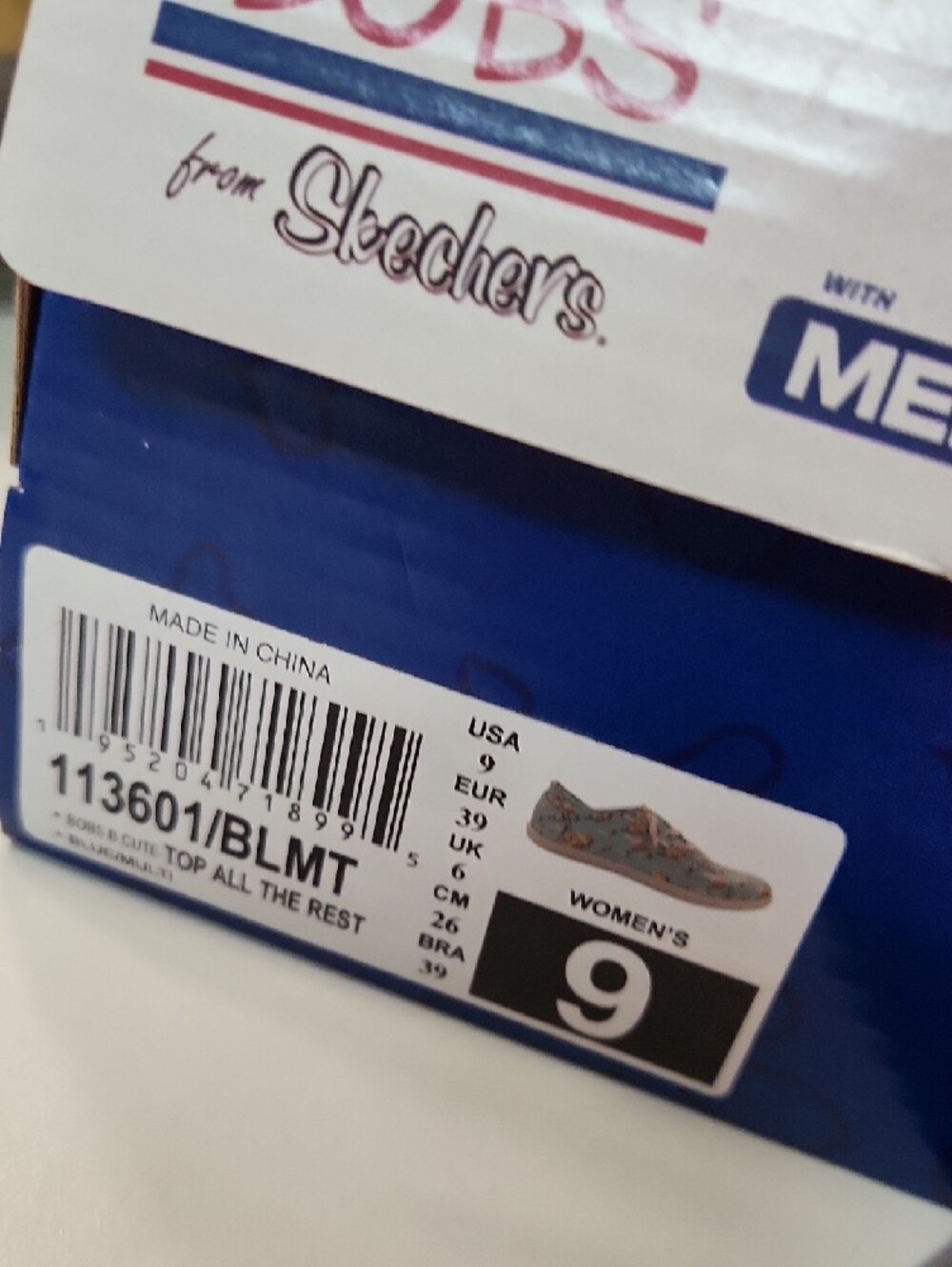 Skechers Light Blue Printed Women's Sneakers - Picture 4 of 6